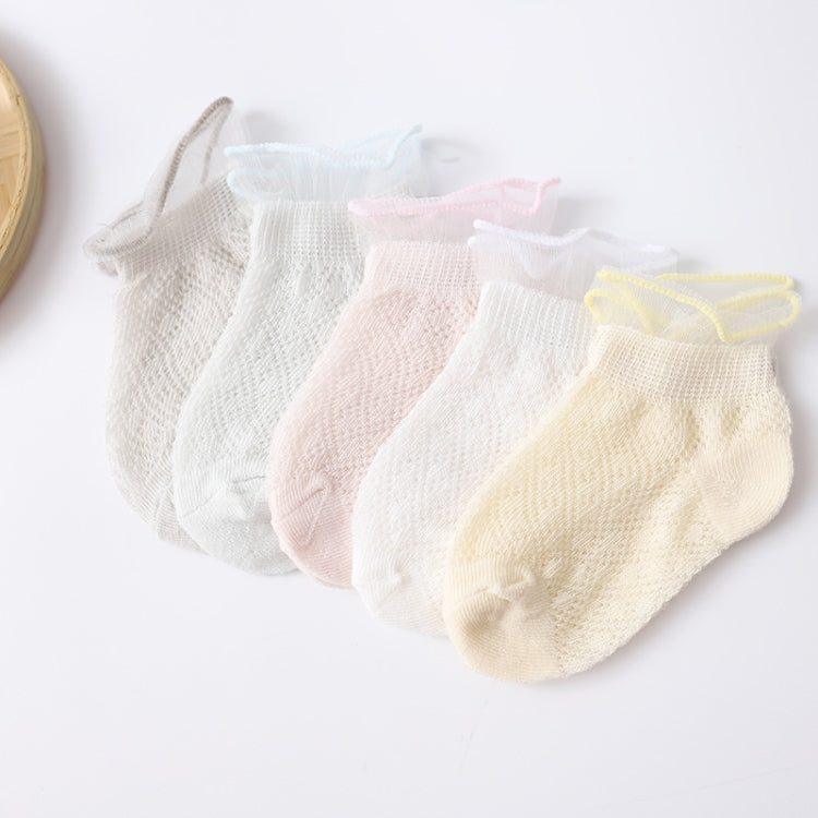 5 Pairs / Set Baby Socks Mesh Thin Cotton Breathable Children Boat Socks, Toyan Socks: L 3-5 Years Old