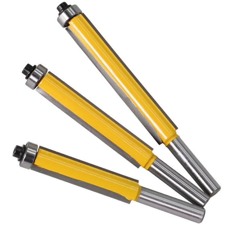 8-Handle Extended Trimming Cutter With Bearing Woodworking Line Milling Cutter, Specification: 3 PCS/Set