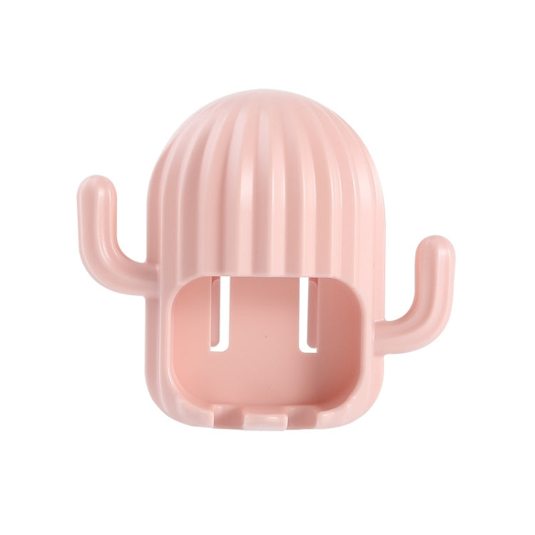 4 PCS Fun Cactus Toothbrush Holder Punch-Free Multifunctional Drain Bathroom Storage Hook,Random Color Delivery