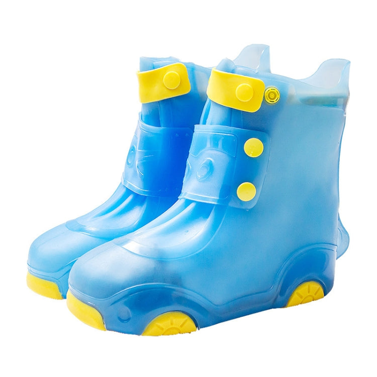 Children Rain Boot Cover Waterproof Non-Slip Rain Boot Cover Thickened Silicone Rain Boots, Size: 26-27(White)