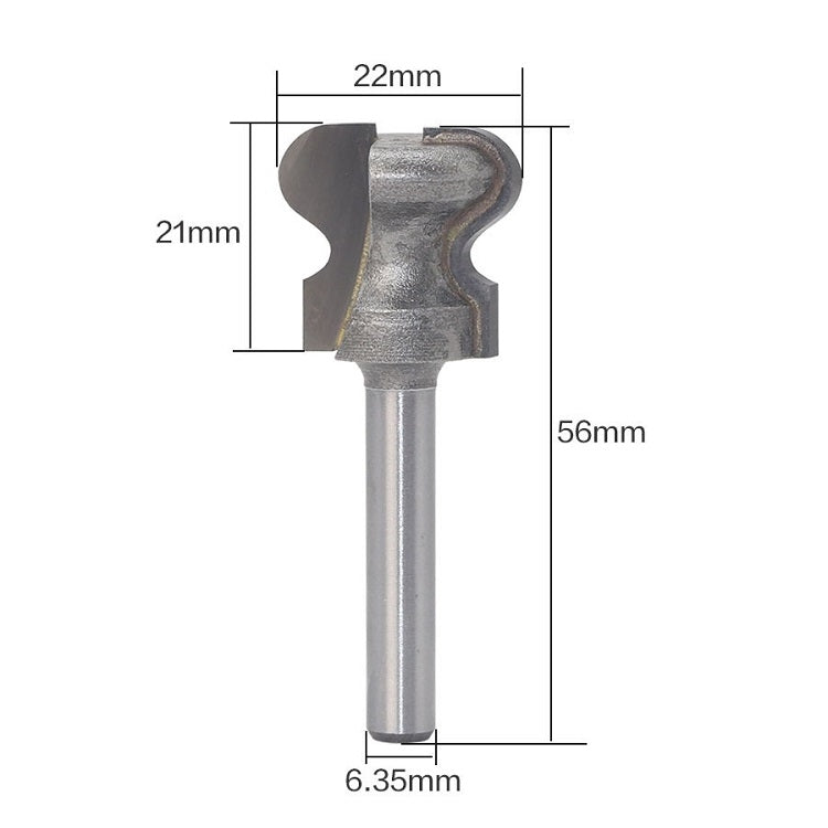 1/4x7/8mm Two Arc Drawer Handle Cabinet Door Woodworking Slotting Knife