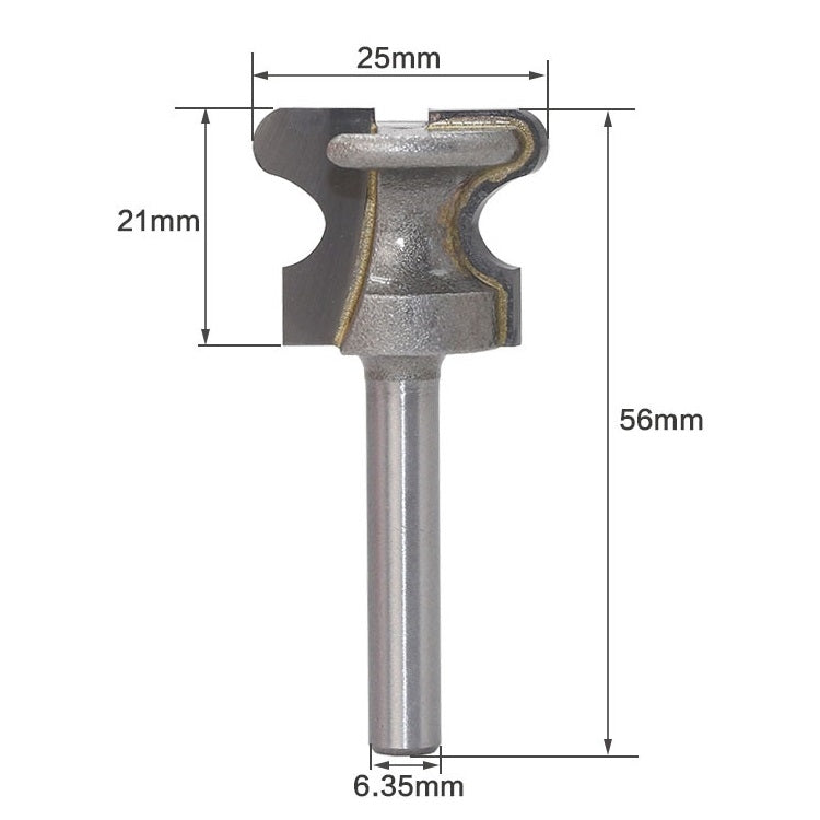 1/4x1mm Two Arc Drawer Handle Cabinet Door Woodworking Slotting Knife