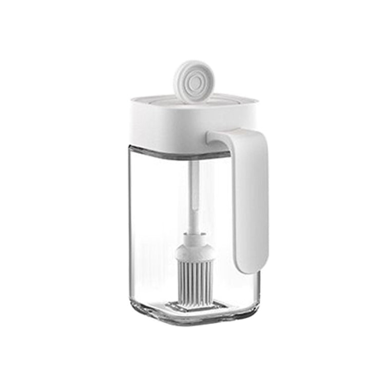 4 PCS Home Glass Spoon Covered Seasoning Bottle, Specification: Brush Bottle  (White)