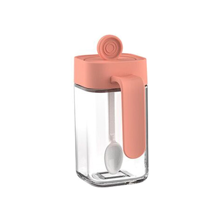 4 PCS Home Glass Spoon Covered Seasoning Bottle, Specification: Seasoning Bottle (Orange)