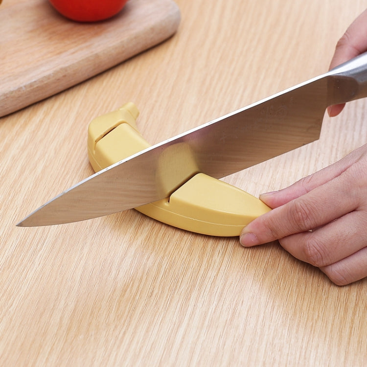 3 PCS Banana Sharpener Stone Home Kitchen Two-Stage Sharpener