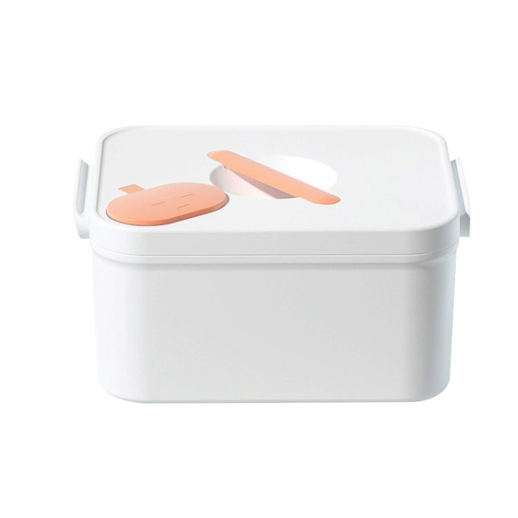Hand Portable Medicine Box Household Large-capacity Separated Storage Pill Box, Colour: Single Layer (White)
