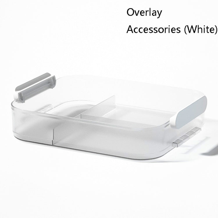 Hand Portable Medicine Box Household Large-capacity Separated Storage Pill Box, Colour: Overlay Accessories (White)