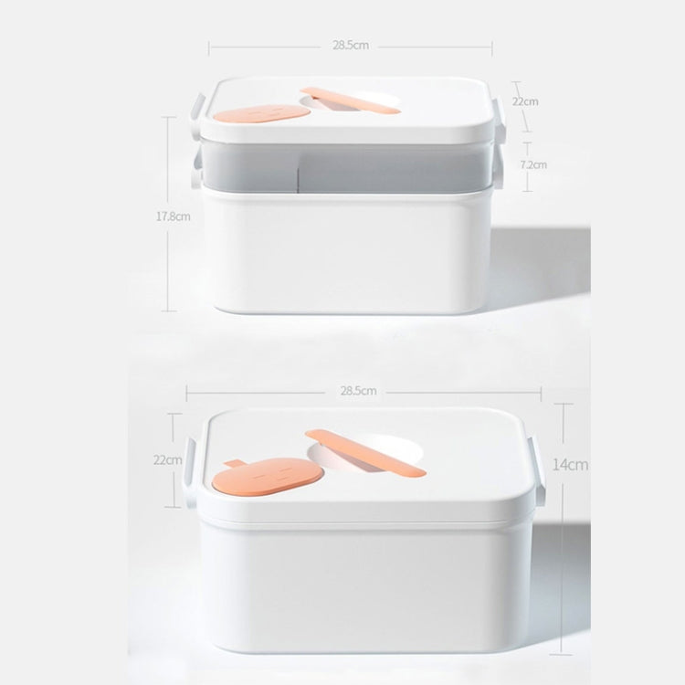 Hand Portable Medicine Box Household Large-capacity Separated Storage Pill Box, Colour: Overlay Accessories (White)