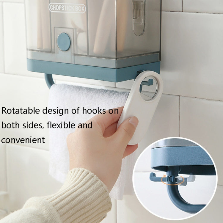 2 PCS Wall-Mounted Two-Purpose Chopsticks Cage Multifunctional Kitchen Draining Rag Rack