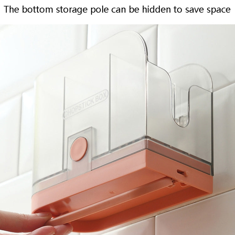 2 PCS Wall-Mounted Two-Purpose Chopsticks Cage Multifunctional Kitchen Draining Rag Rack