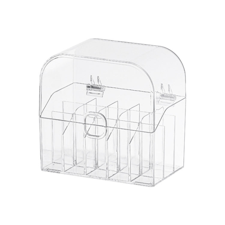 15 Grid Transparent Visual Lipstick Storage Box Multi-Function Desktop With Cover Cosmetics Rack