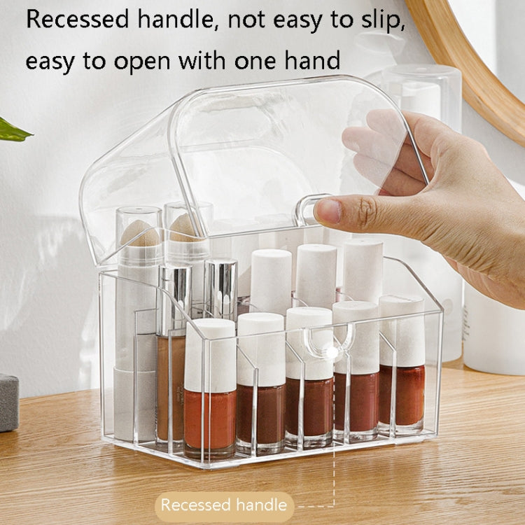 15 Grid Transparent Visual Lipstick Storage Box Multi-Function Desktop With Cover Cosmetics Rack