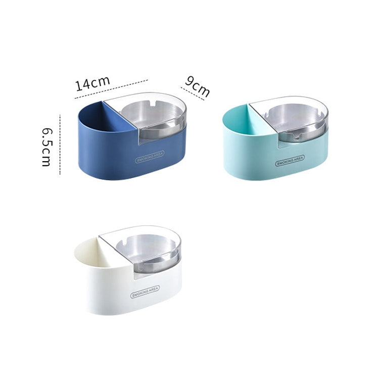 2 PCS Household Stainless Steel Wall-Mounted Ashtray Bathroom Cigarette Storage Rack(White)