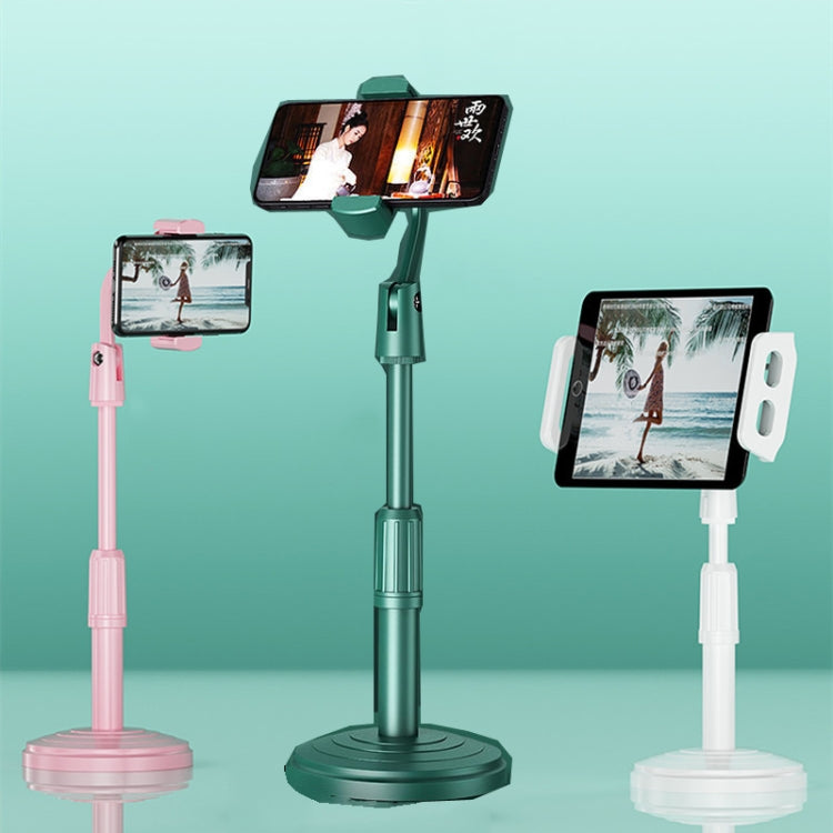 4 PCS Desktop Stand Mobile Phone Tablet Live Broadcast Stand Telescopic Disc Stand, Colour: Pink