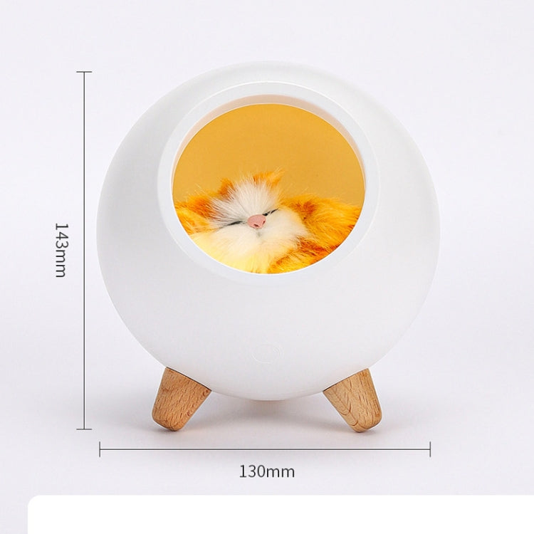 Pet Housing Bluetooth Nightlight Rechargeable Little Cat Desktop Night Light(Green)
