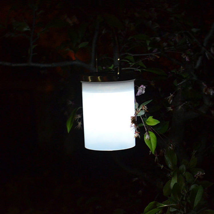 Outdoor Waterproof Solar Light Bucket Shape LED Courtyard Garden Hanging Lamp Night Light(White Light)