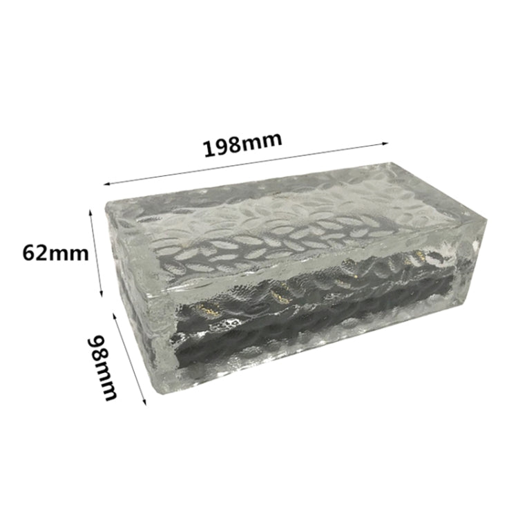 Outdoor Solar Buried Lamp Ice Square Glass Garden Decoration Waterproof Grass Lamp