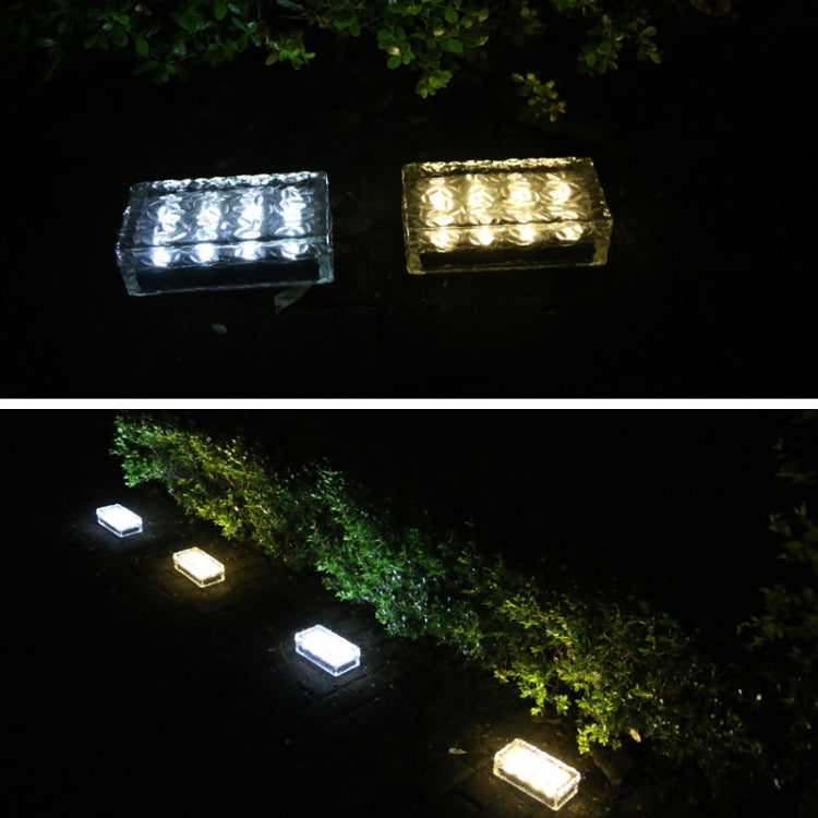 Outdoor Solar Buried Lamp Ice Square Glass Garden Decoration Waterproof Grass Lamp