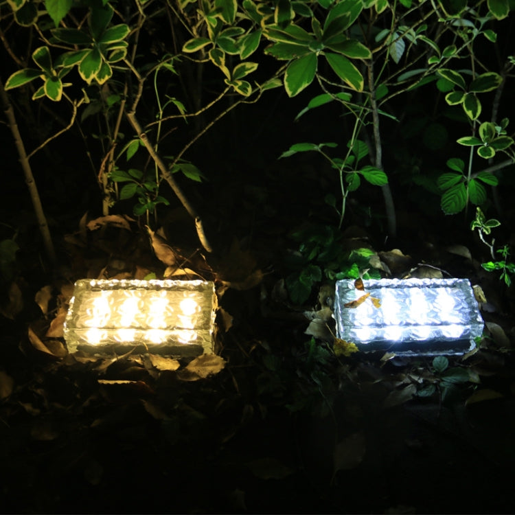 Outdoor Solar Buried Lamp Ice Square Glass Garden Decoration Waterproof Grass Lamp