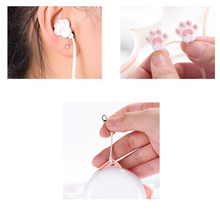 3 PCS M133 Creative Kitten Paw In Ear Wire Earphone, Length: 1m