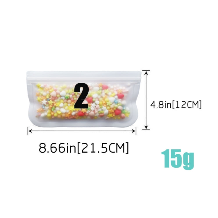 5 in 1 Translucent Frosted PEVA Food Preservation Bag Refrigerator Food Storage Bag Self-Sealing Food Bag Set(NO.2x5)