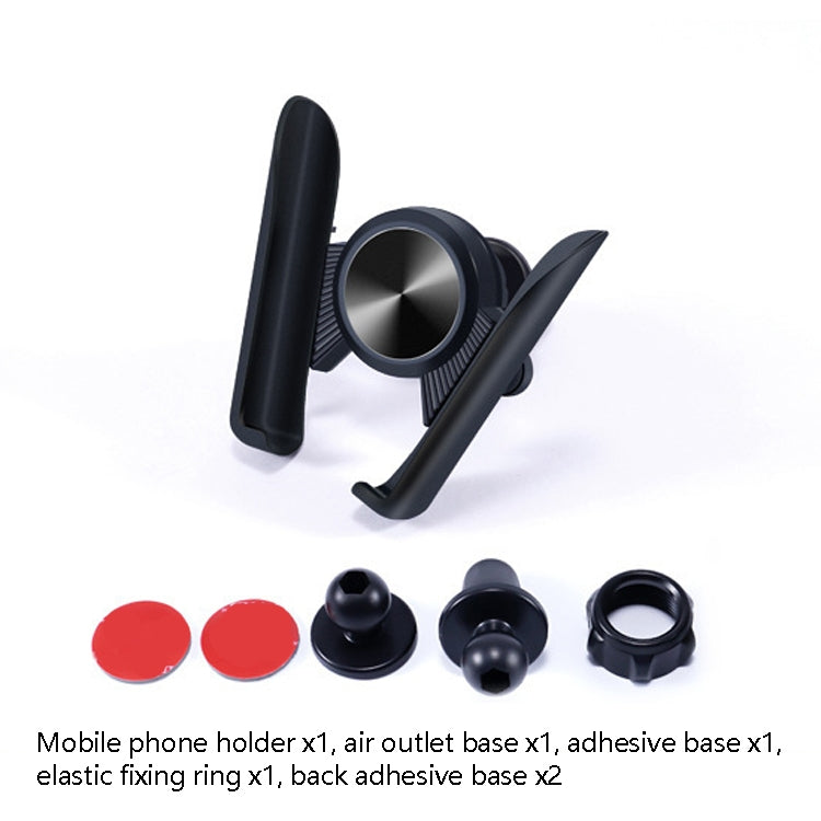 3 PCS Car Mobile Phone Holder Car Navigation Linkage Elastic Air Outlet Snap-Type Gravity Universal Bracket