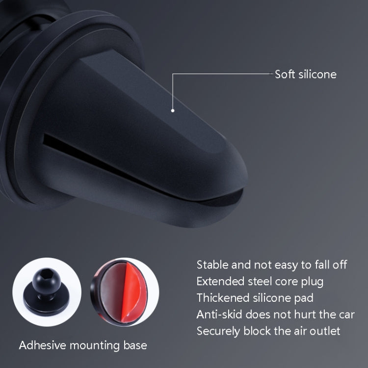 3 PCS Car Mobile Phone Holder Car Navigation Linkage Elastic Air Outlet Snap-Type Gravity Universal Bracket