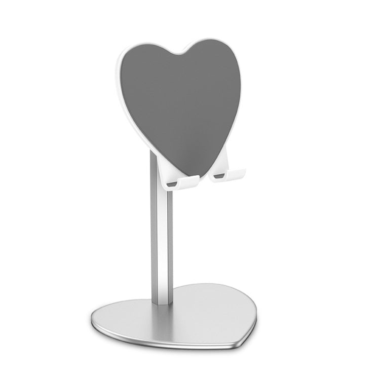 2 PCS Heart-Shaped Lazy Desktop Phone Holder Tablet Phone Universal Metal Retractable Holder