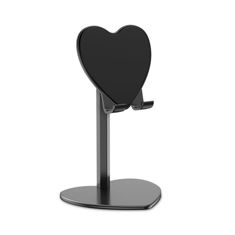 2 PCS Heart-Shaped Lazy Desktop Phone Holder Tablet Phone Universal Metal Retractable Holder