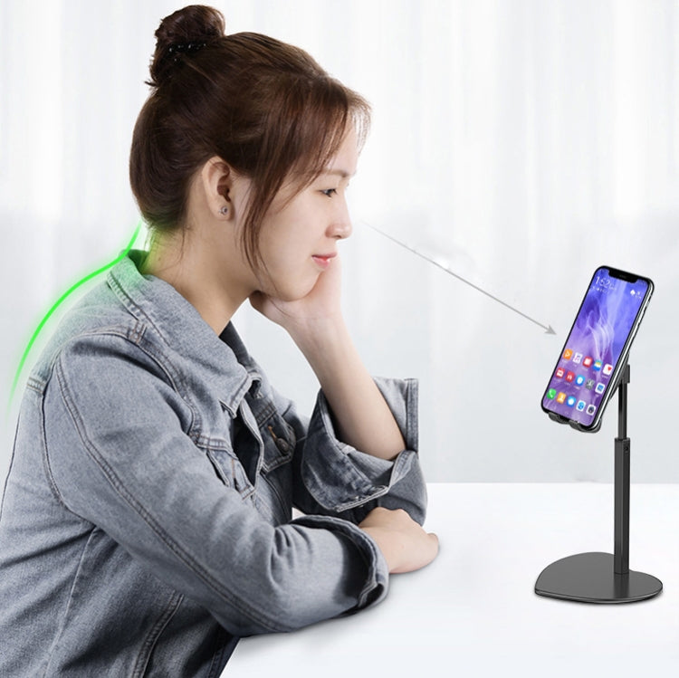 2 PCS Heart-Shaped Lazy Desktop Phone Holder Tablet Phone Universal Metal Retractable Holder