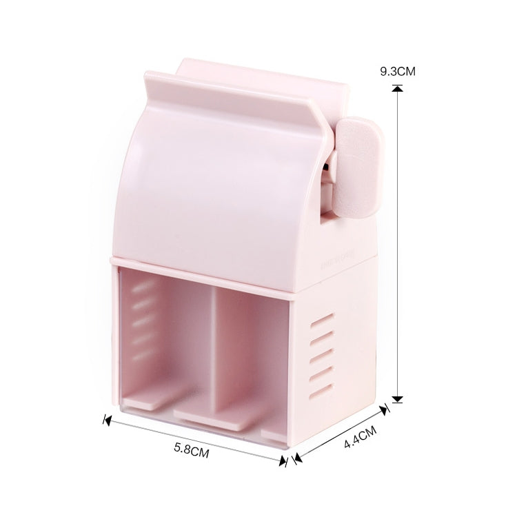 2 PCS Toothpaste Squeezer Multifunctional Toothbrush Rack Wall-Mounted Bathroom Perforation-Free Storage Rack