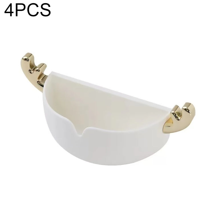 4 PCS Cartoon Animal Cute Deer Soap Holder Seamless Wall-Mounted Bathroom Storage Box