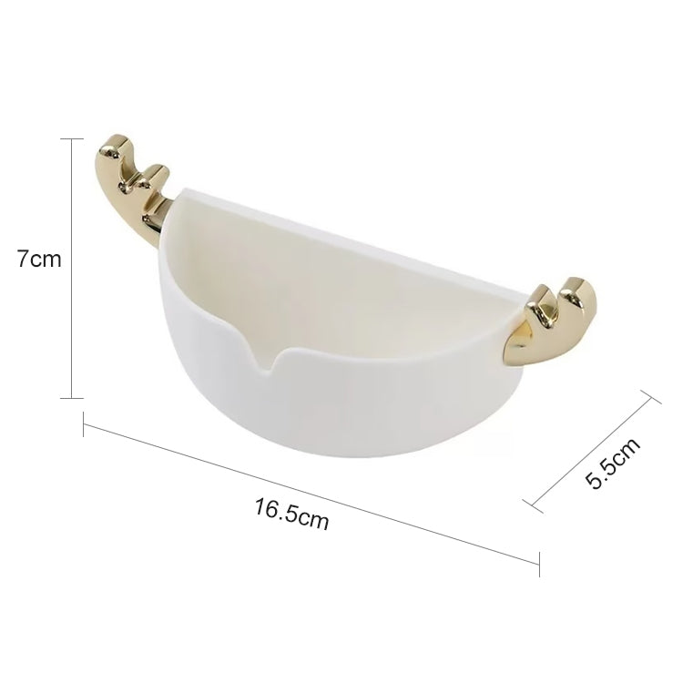 4 PCS Cartoon Animal Cute Deer Soap Holder Seamless Wall-Mounted Bathroom Storage Box