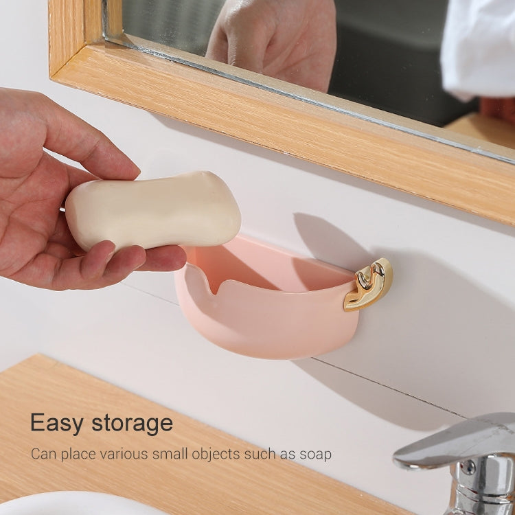 4 PCS Cartoon Animal Cute Deer Soap Holder Seamless Wall-Mounted Bathroom Storage Box