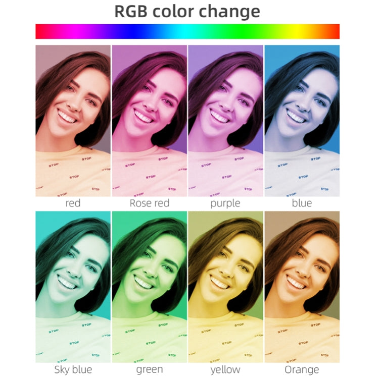 6W COB RGB UFO Colorful Sunset Light Rainbow Projection Light Photography Fill Light
