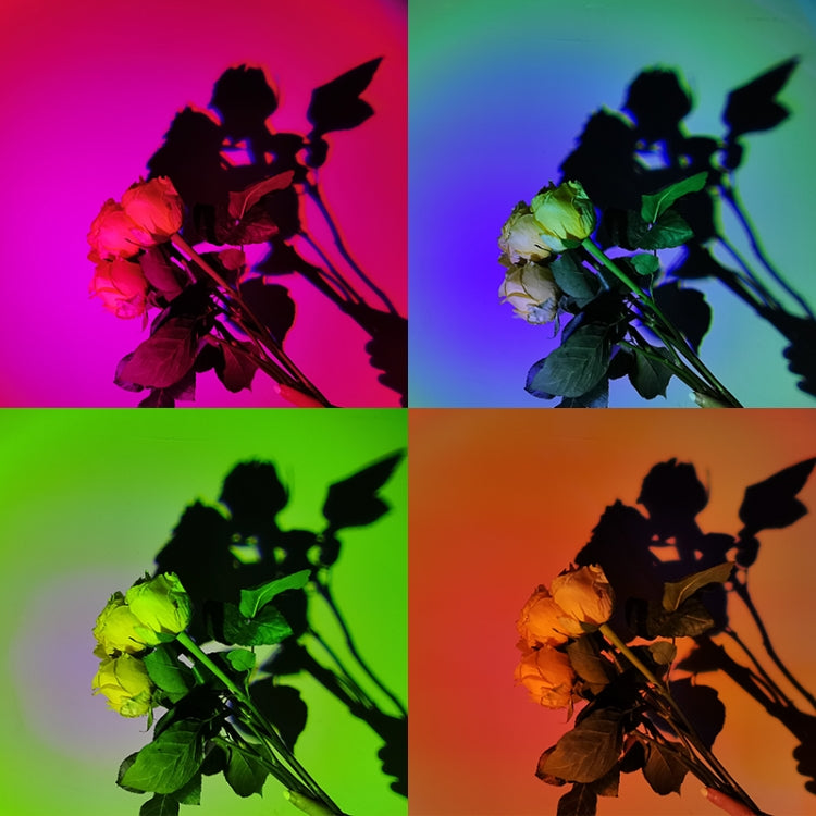 6W COB RGB UFO Colorful Sunset Light Rainbow Projection Light Photography Fill Light