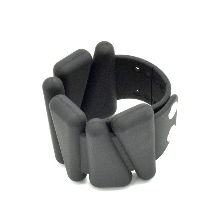 1 Pair Yoga Fitness Detachable Weight-Bearing Bracelets Sports Weight-Bearing Silicone Wrist Bands, Specification:  900G (Black)