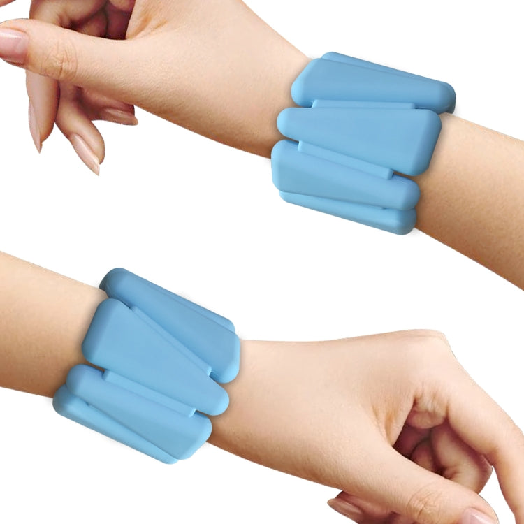 1 Pair Yoga Fitness Detachable Weight-Bearing Bracelets Sports Weight-Bearing Silicone Wrist Bands, Specification:  900G (Black)