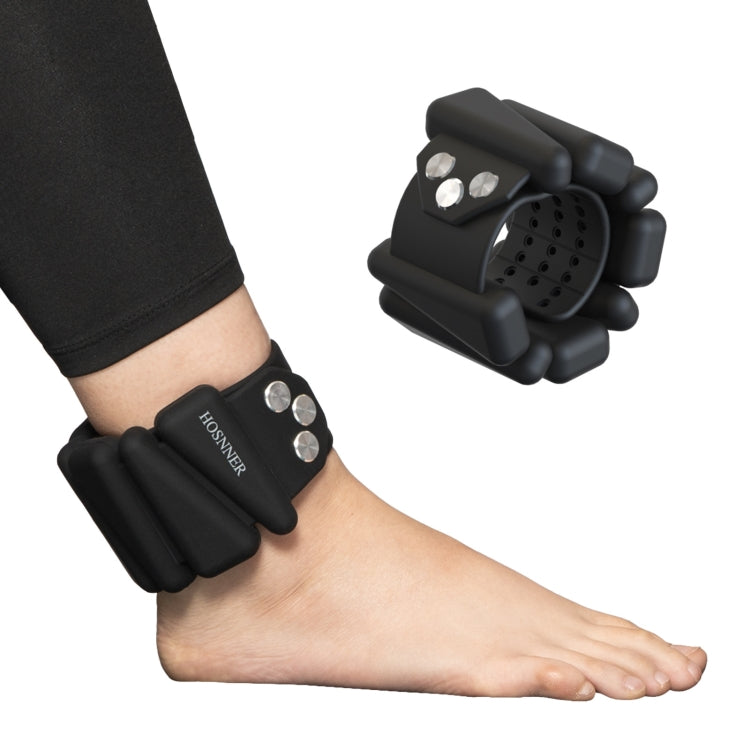 1 Pair Yoga Fitness Detachable Weight-Bearing Bracelets Sports Weight-Bearing Silicone Wrist Bands, Specification:  900G (Black)