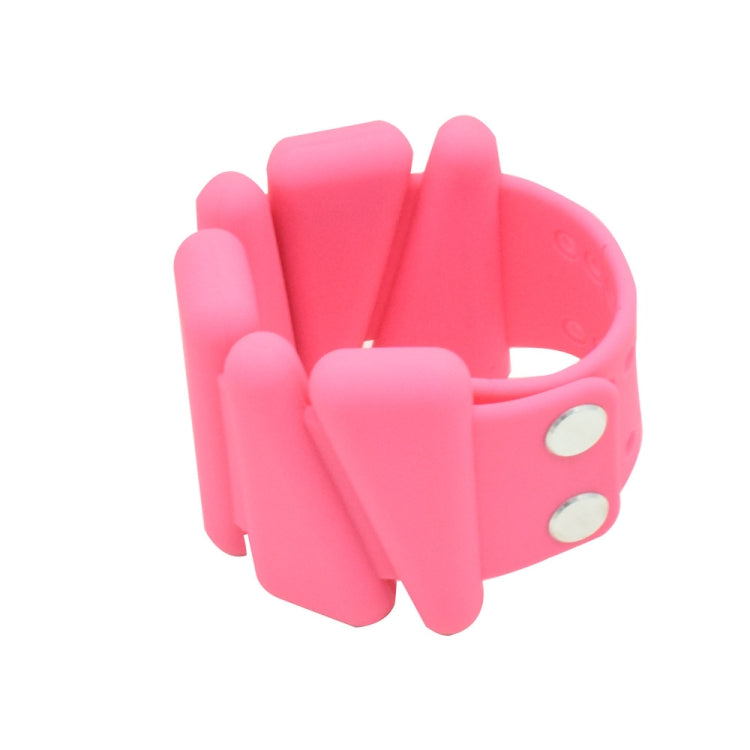 1 Pair Yoga Fitness Detachable Weight-Bearing Bracelets Sports Weight-Bearing Silicone Wrist Bands, Specification:  900G  (Pink)