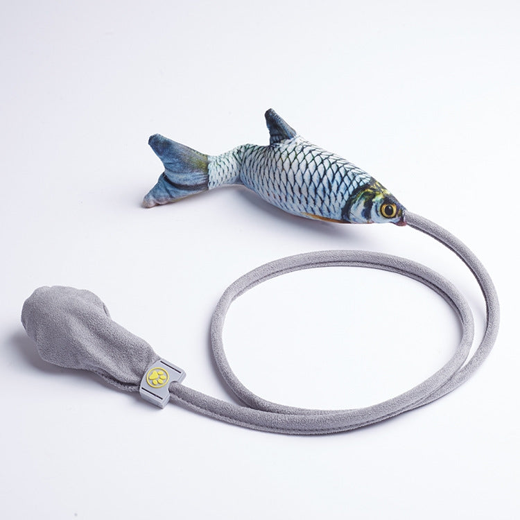 Creative Funny Cat Toy Simulation Fish Cat Toy Interactive Plush Airbag Toy