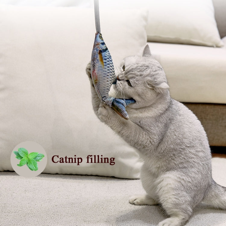 Creative Funny Cat Toy Simulation Fish Cat Toy Interactive Plush Airbag Toy