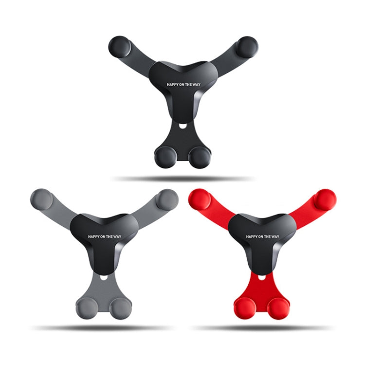 4 PCS Car Air Outlet Mobile Phone Bracket Gravity Undertake Card Buckle Car Navigation Bracket(Red)