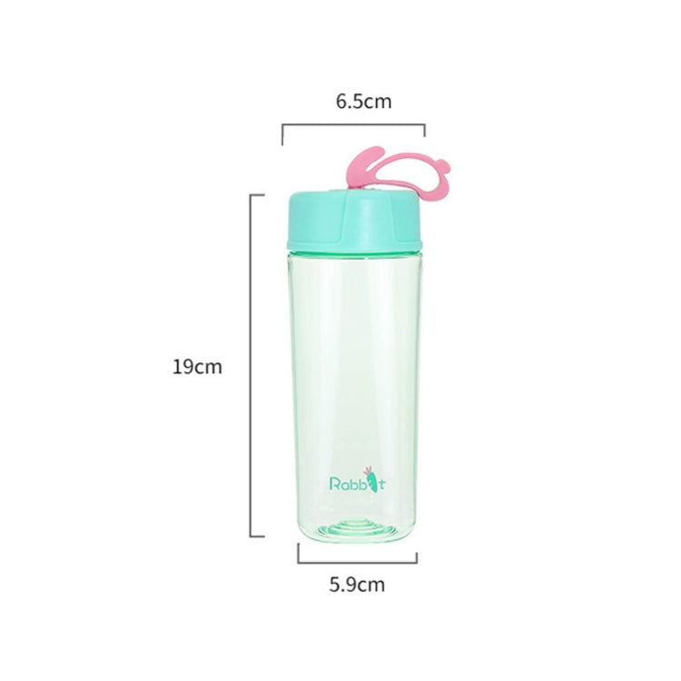 2 PCS Cute Rabbit Cup Portable Plastic Cup With Handle