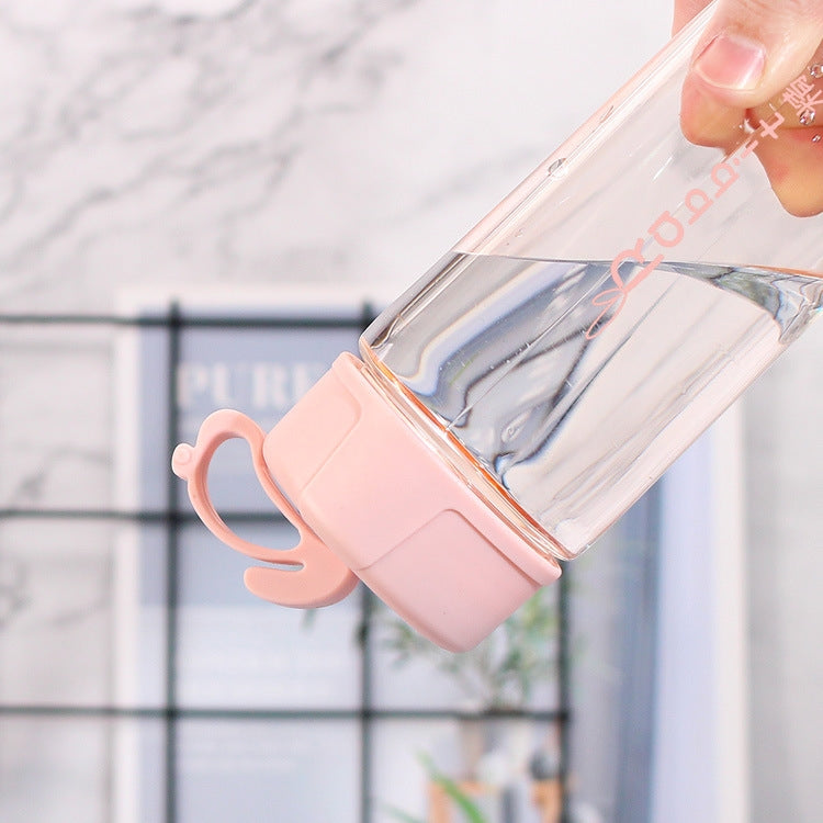2 PCS Cute Rabbit Cup Portable Plastic Cup With Handle
