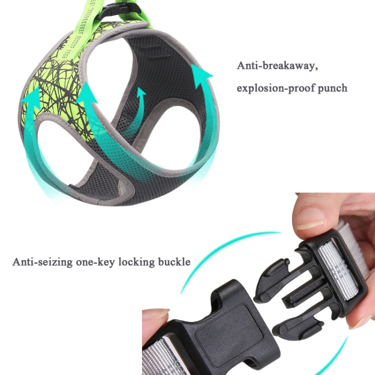 Dog Leash Vest Type Pet Chest Harness Special Leash For Small Dogs, Specifications (length * width): S(Black)