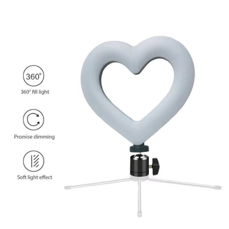 MJ16 Heart-Shaped Mobile Phone Live LED Fill Light, Colour: Two-color