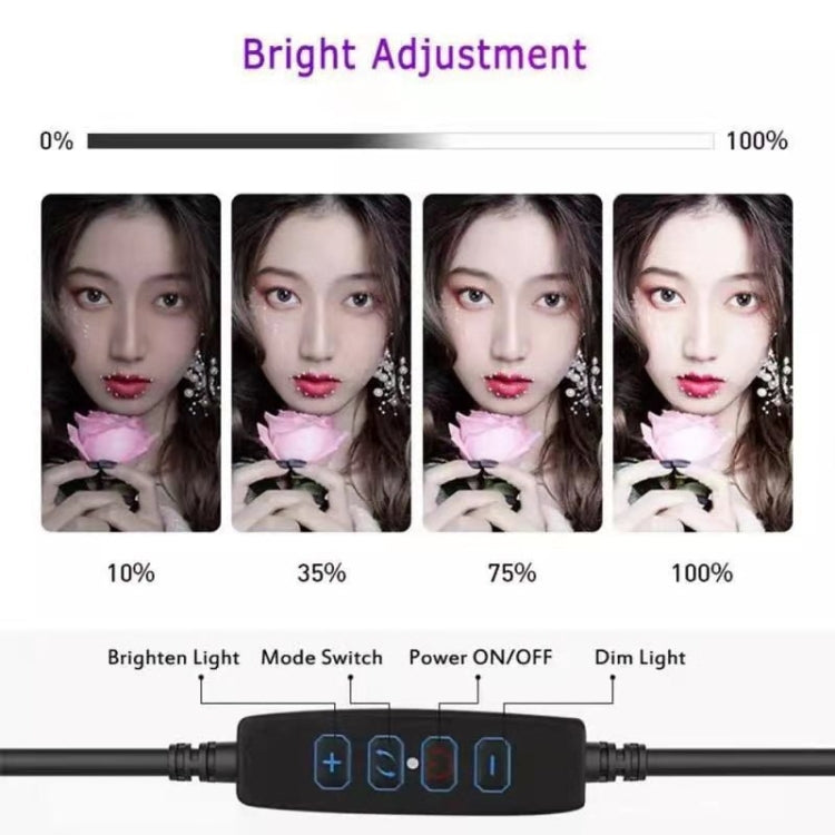 MJ16 Heart-Shaped Mobile Phone Live LED Fill Light, Colour: Two-color