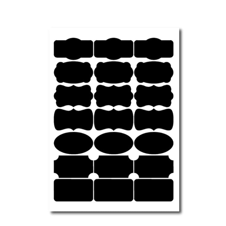 50 Sets Erasable Waterproof Removable Bottle Can PVC Blackboard Sticker 21PCS/Set  210x297mm