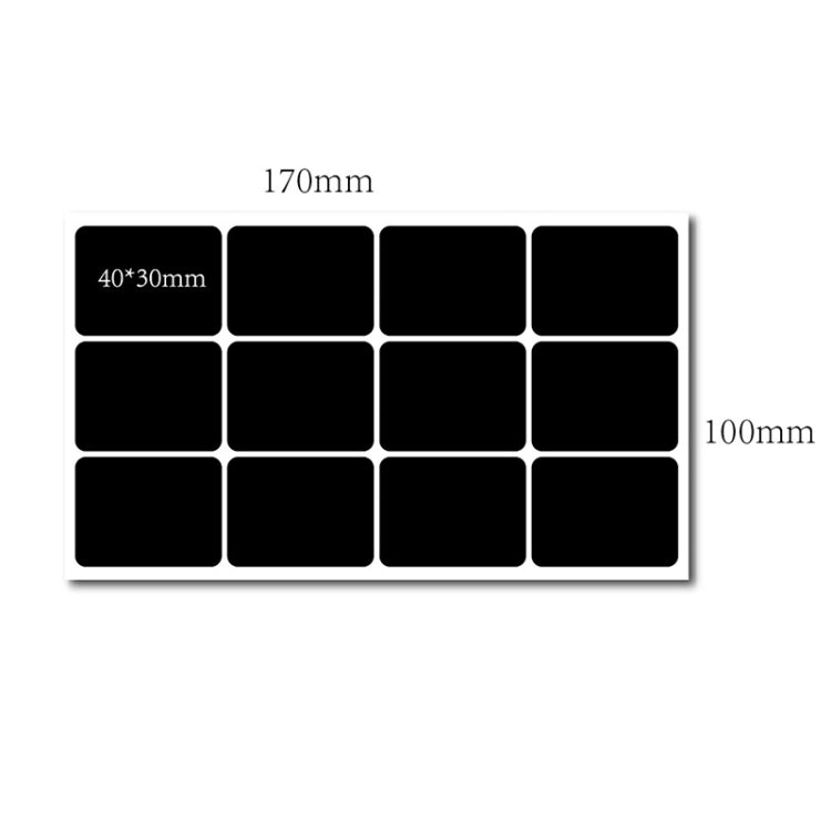 50 Sets Erasable Waterproof Removable Bottle Can PVC Blackboard Sticker 12PCS/Set  170x100mm